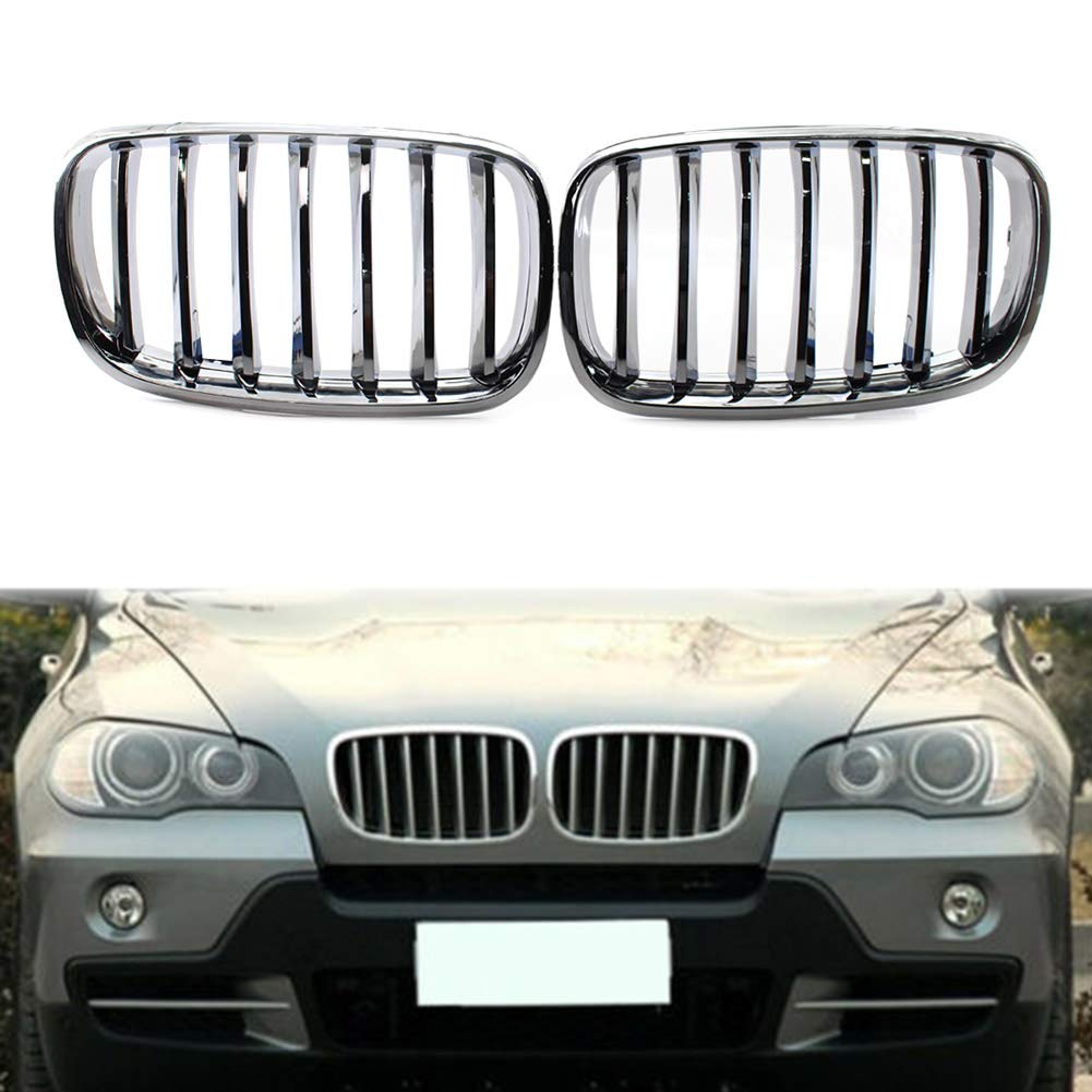 Photo 1 of NEWSMARTS X5 E70 Grille, X6 E71 Grille, Front Kidney Grille Replacement for BMW E70 X5 2008-2013,For BMW E71 X6 2008-2013, Chrome