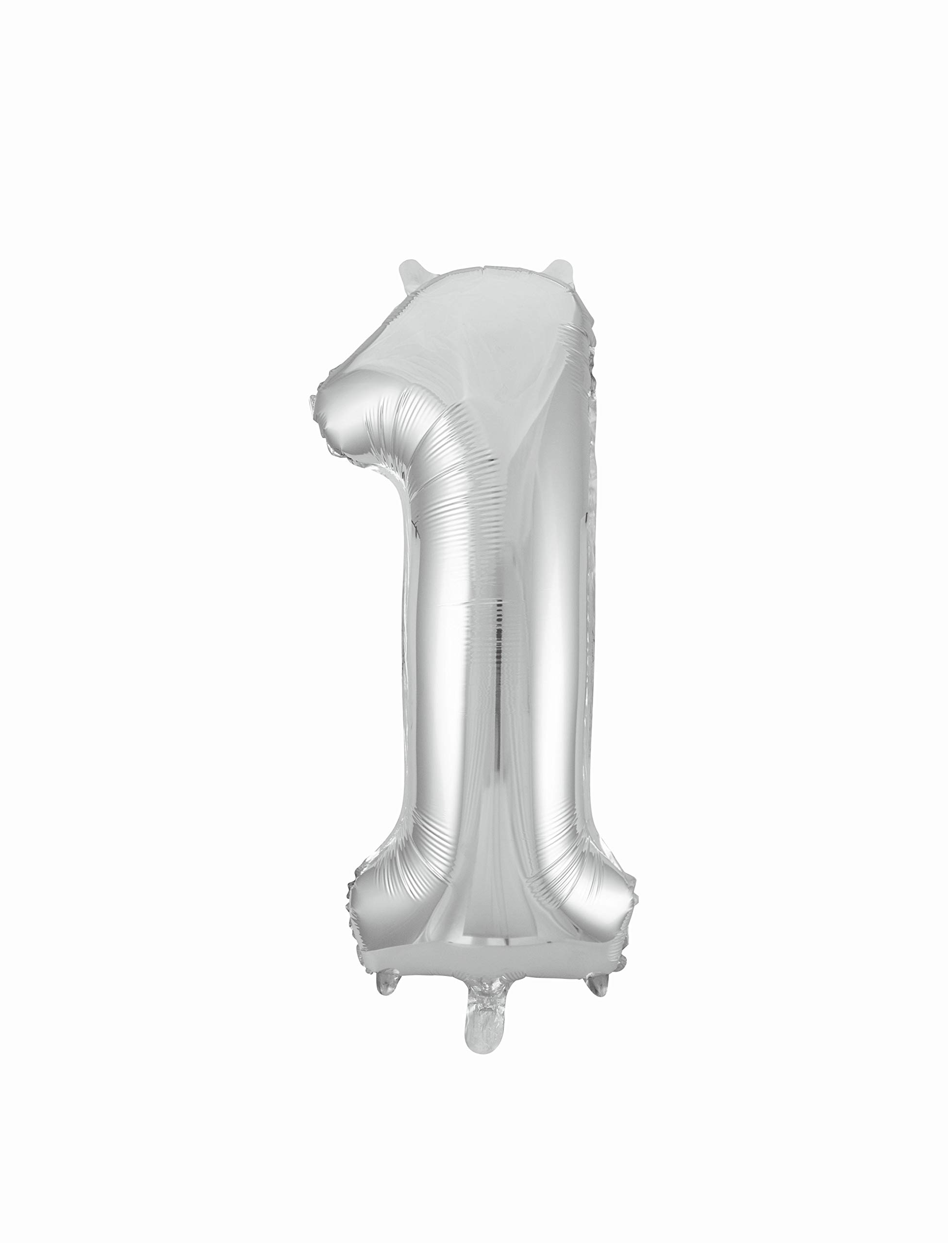 Idena 38226 Number 1 Foil Balloon, Silver