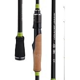 PURELURE 6'6'' Fishing Rod Medium Light 6'11'' Bass Rod M/Medium Heavy | Extra Fast Action Casting &amp; Spinning Rod 2-Piece, Carbon Fiber Blank Lightweight, Smooth Guides, Cork+EVA Handle