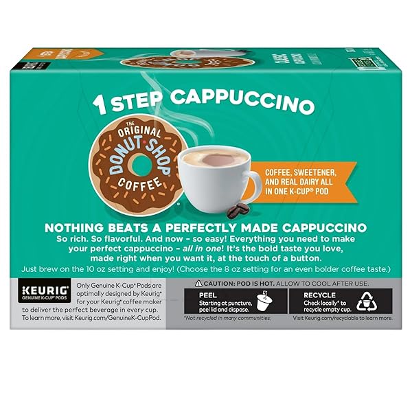 THE ORIGINAL DONUT SHOP ONE-STEP CLASSIC CAPPUCCINO, KEURIG SINGLE-SERVE K-CUP PODS, 10 COUNT