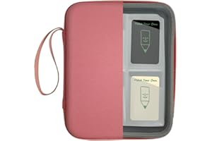 JDSZM Card Case Holder for Yoto Cards Album Pouch Storage Organizer 120 Pockets, Large Capacity Portable Folder with 2 Zipper and Carry Strap, Yoto Card Binder with Sleeves for Travel (Pink)