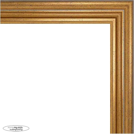 Poster Palooza 11x15 Traditional Gold Complete Wood Picture Frame with UV Acrylic