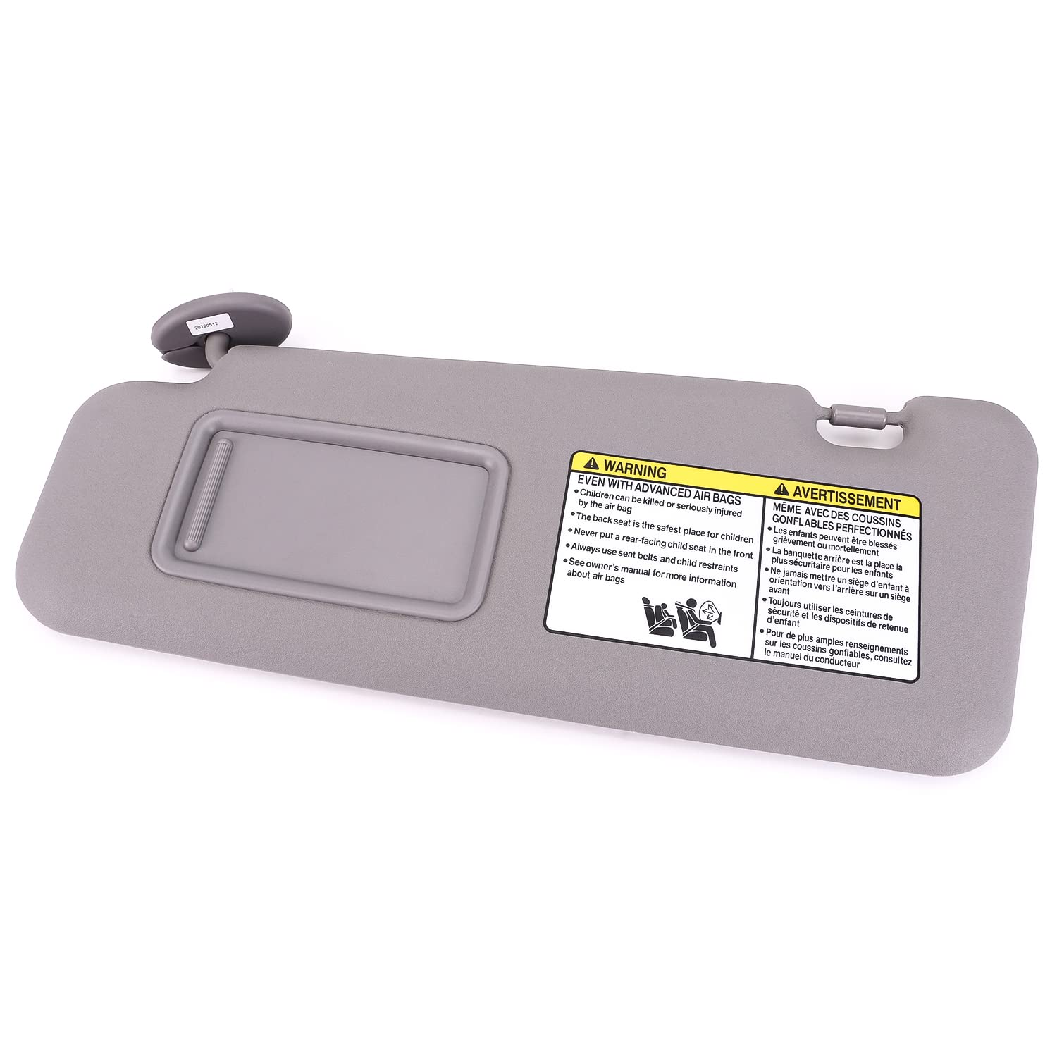 Photo 1 of 74320-48500-B0 Left Driver Side Gray Sun Visor with Light Compatible with Toyota Highlander 2008 2009 2010 2011 2012 2013