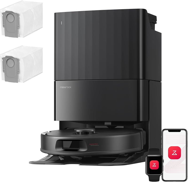 Qrevo S Pro Set Robot Aspirador (Versión Mejorada del QV 35A) Succión de 18500 Pa, Base Todo en Uno, 2,7L Bolsa para Polvo, Sistema antienredos, Evitación de Obstáculos, Negro