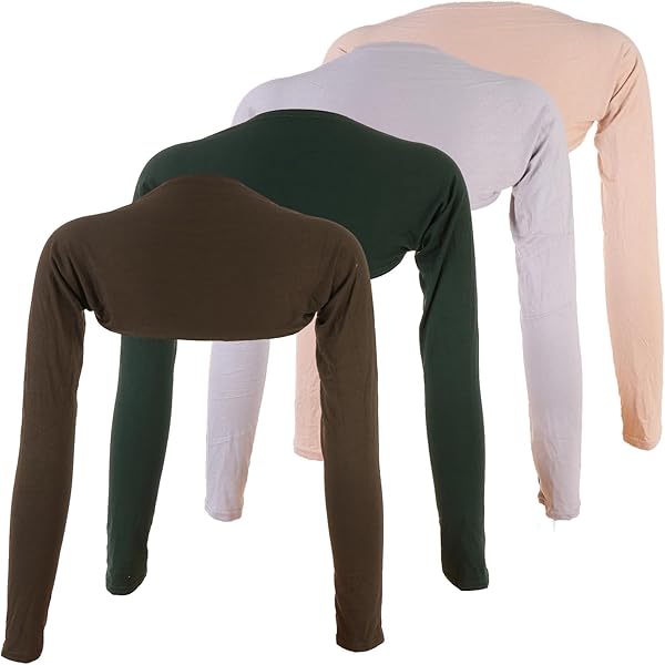 Piece Hayaa Bolero Fashion Muslim Hijab Cover Arm Sleeves One E Muslim Clothing Wrap Dress Satin, Z5-Black Purple, One Size - Foto 3