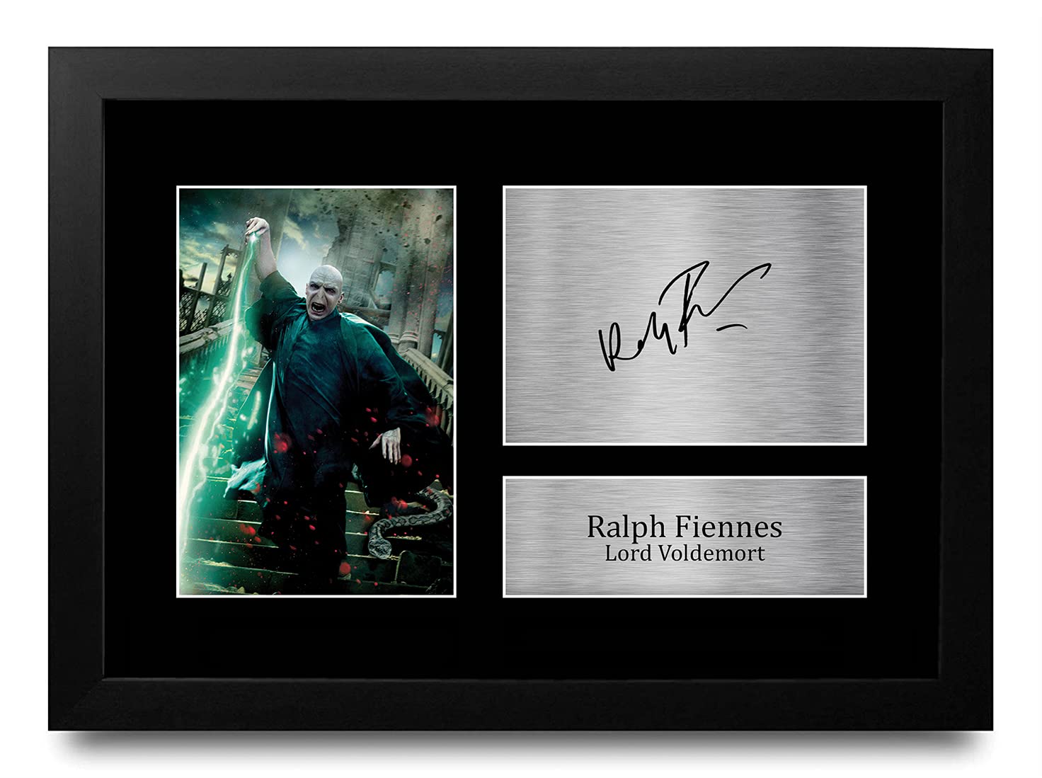 HWC Trading FR A4 Ralph Fiennes Harry Potter Lord Voldemort Gifts Printed Signed Autograph Picture for Movie Memorabilia Fans - A4 Framed — image 1