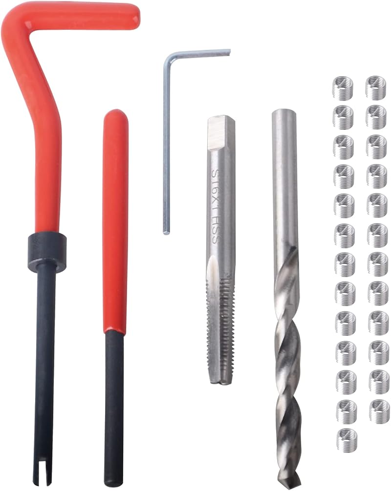 DAYUAN M12x1.50 Thread Repair Kit with 10 Inserts Hand Tool Set