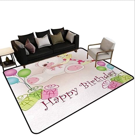 Amazon Com Aleasyhome Office Rugs Inside Non Slip Baby Girl