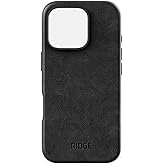 Ridge Case Compatible with iPhone 16 PRO - Compatible with MAGSAFE & Wireless Charging, Aluminum Control Buttons, Dual-Layer Construction, TPU Bumper with Drop Protection (Midnight Black)