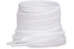 Stepace [2 Pairs] Flat Shoe Laces 5/16" Wide for Sneakers - 13 Colors Shoelaces