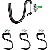 WSOQYEO Folding Wall Hooks 4PCS 180 Degree Turn Hooks for Hanging Heavy Duty for Bathroom, Kitchen, Bedroom – Space-Saving, for Towels, Coats, Bags, Easy Installation