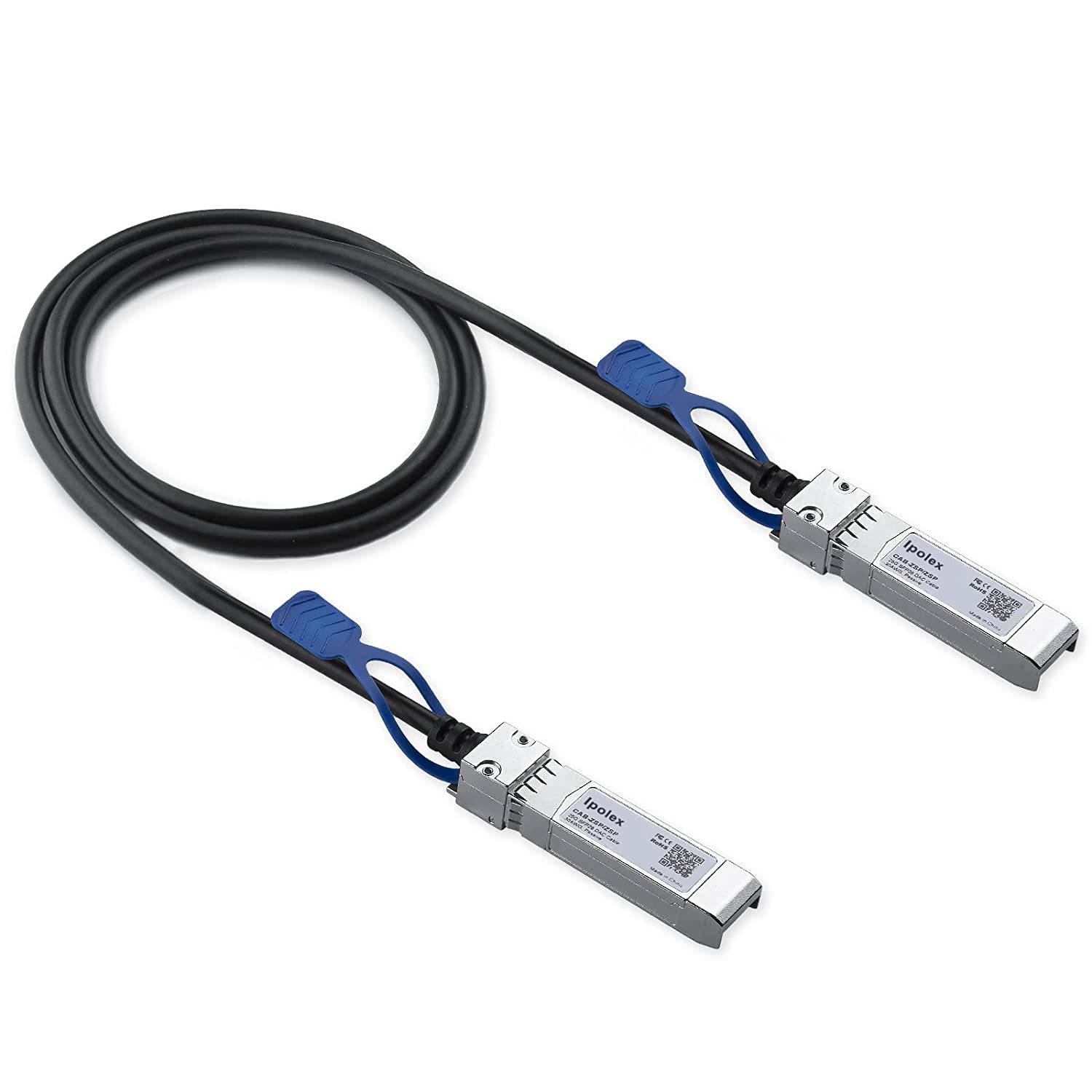 ipolex 25G SFP28 DAC Cable, 25GBASE-CR SFP+ Twinax Cable, 25Gbps SFP28 to SFP28 Direct Attach Copper Passive Cable, for Cisco SFP-H25GB-CU3M, Ubiquiti UACC-DAC-SFP28, Arista etc. 0.5-m(1.64-ft).