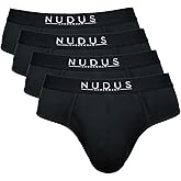 NUDUS Premium Bamboo Rayon Underwear for Men 4-Pack Luxury Gift Box – Ultra Soft & Breathable – Low Rise Sexy Undies with Fly
