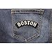 Boston Patch - 4x1 inch. Embroidered Iron on Patch