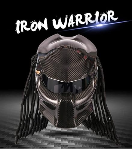 SJAPEX Motorcycle Helmet,Motorcycle Full Face Helmet,Predator Motorcycle Helmet Carbon Fiber Material with UV Protection Lens LED Light Hair Braid Breathable for Men and Women A,S=55~56CM in Kenya | Whizz Helmets SJAPEX Motorcycle Helmet,Motorcycle Full Face Helmet,Predator Motorcycle Helmet Carbon Fiber Material with UV Protection Lens LED Light Hair Braid Breathable for Men and Women A,S=55~56CM in Kenya | Whizz Helmets
