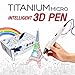 3D Pen for Kid (WHITE) - Doodle & create 3D model - USB 3D Printing Pen Compatible with PLA / ABS Filament + 3 Free Filament Refills + Free 3D model Stencil E-book