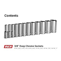 Capri Tools 3/8 in. Drive Deep Chrome Socket