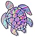 3 inch Sea Turtle Sticker for Laptops Cups Tumblers Cars and Trucks Any Smooth Surface Rainbow Pastel