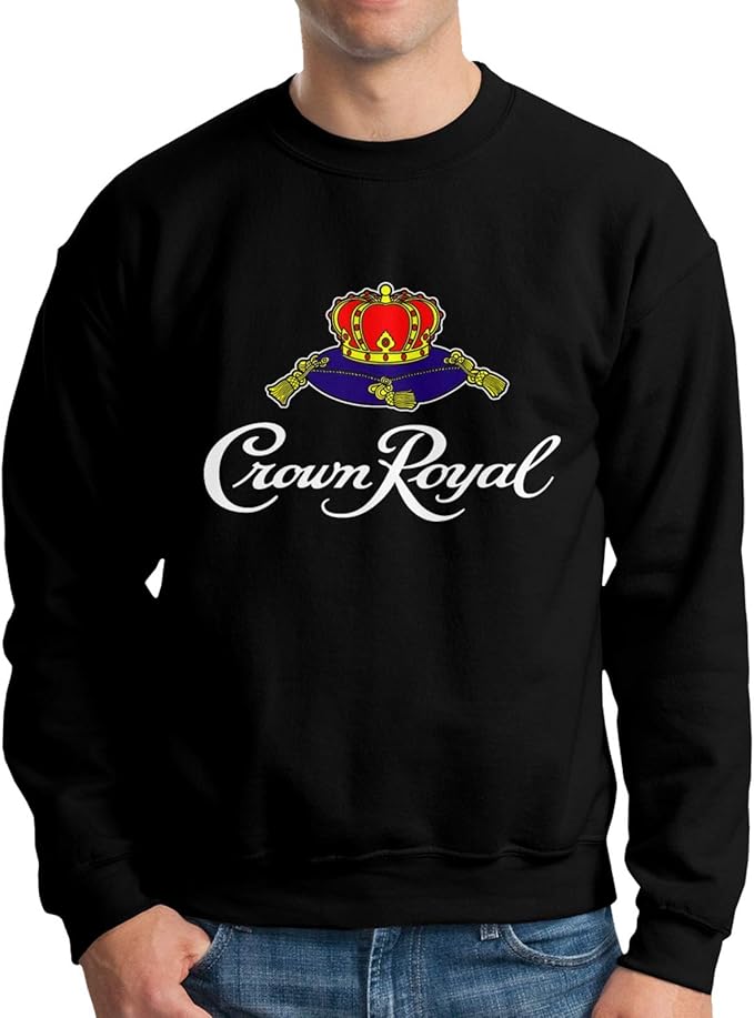 Ahdyr Crown Royal Fashion Classic Men's Long Sleeve Crew Neck Fleece
