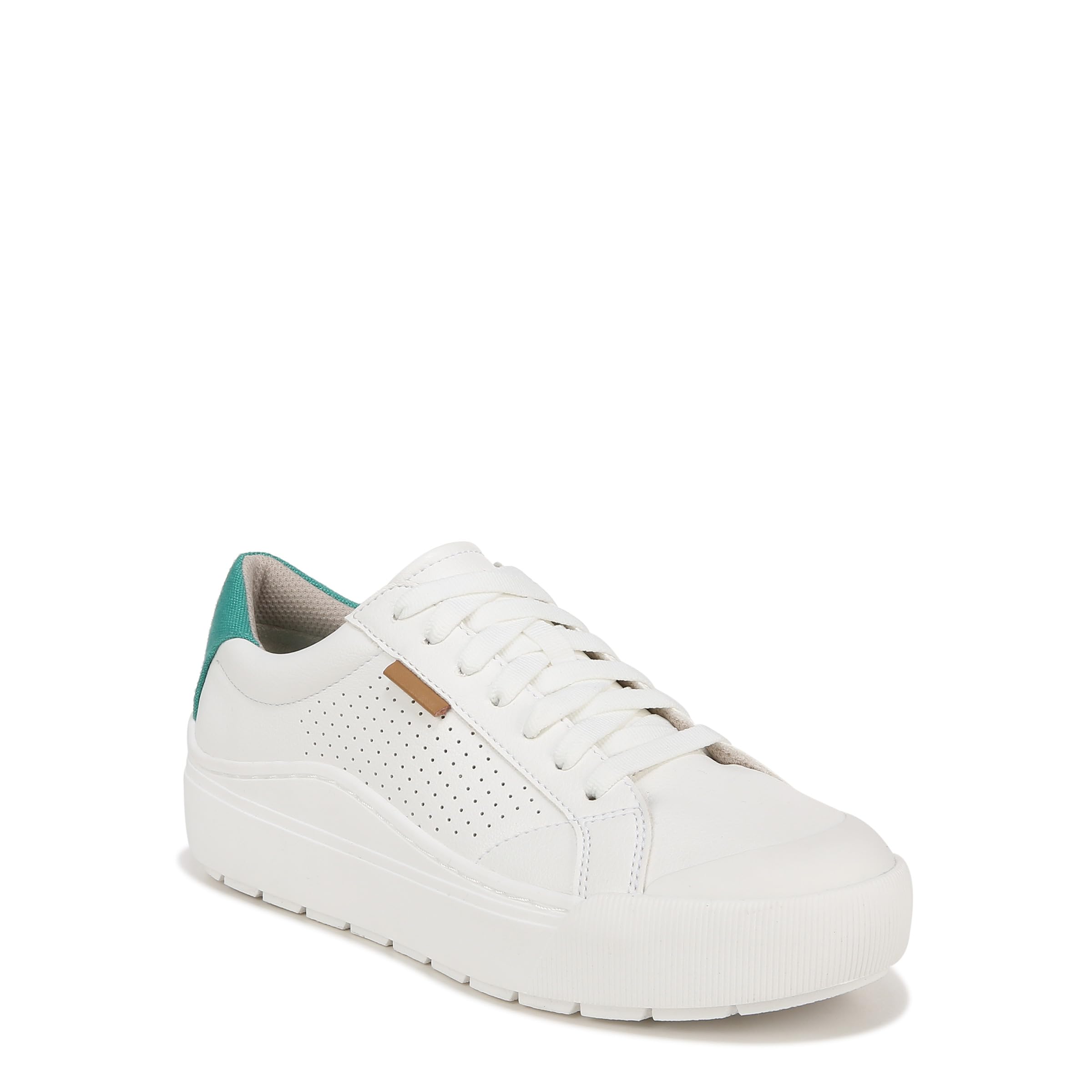 Photo 1 of ***SEE CLERK COMMENTS*** Dr. Scholl's Shoes Womens Time Off Platform Slip On Fashion Sneaker White/Green Perf 9.5 M