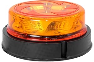 Agrieyes Beacon LED Strobe Lights with Replaceable Lens, Emergency Warning Essential, Amber Flashing Light for Vehicles, Trucks, Tractor, Postal Car