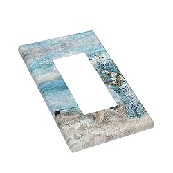Daisy Flower Blue Beach Single Rocker Light Switch
