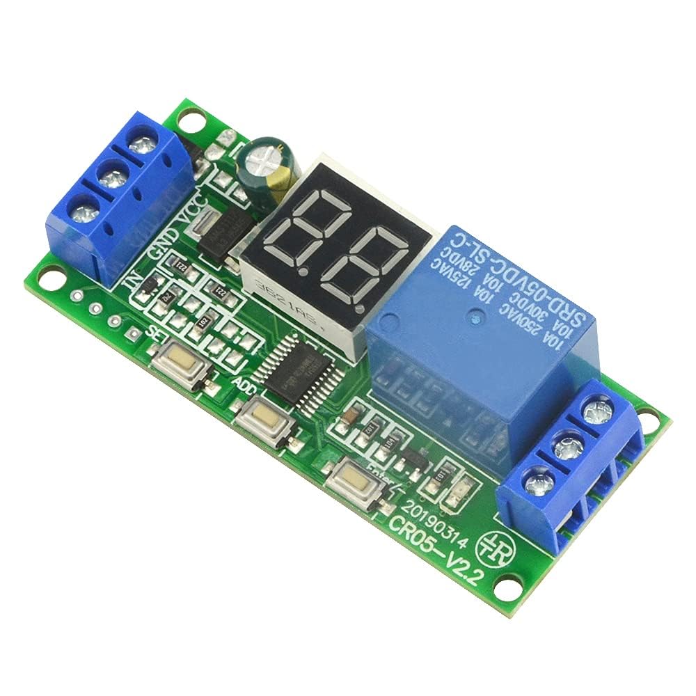 BGTXINGI Multifunctional Relay Module DC 12V Trigger Cycle Delay Turn Off and Turn On LED Display Relay Expansion Plate Load Controlled Relay Timer Switch Module for Industrial Automation Process