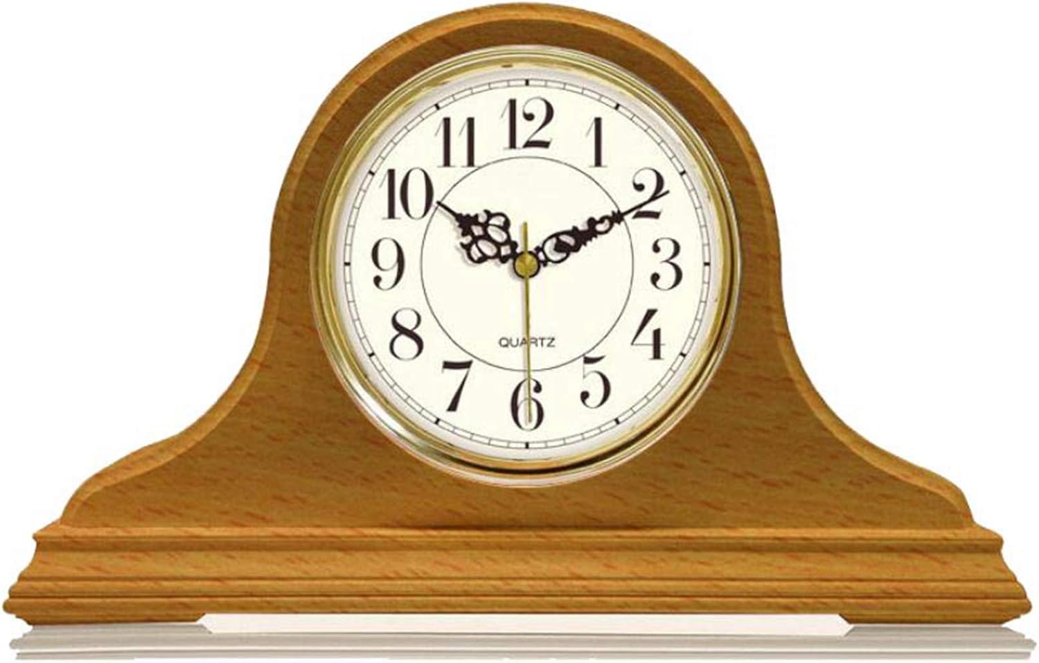 Silent Table Clock Vmarketingsite Solid Wood Mantel Clock - Westminster  Chimes, Battery Operated, Silent Ticking With Night Auto-Off - Elegant  Shelf Decor For Living Room Hatch Alarm Clock