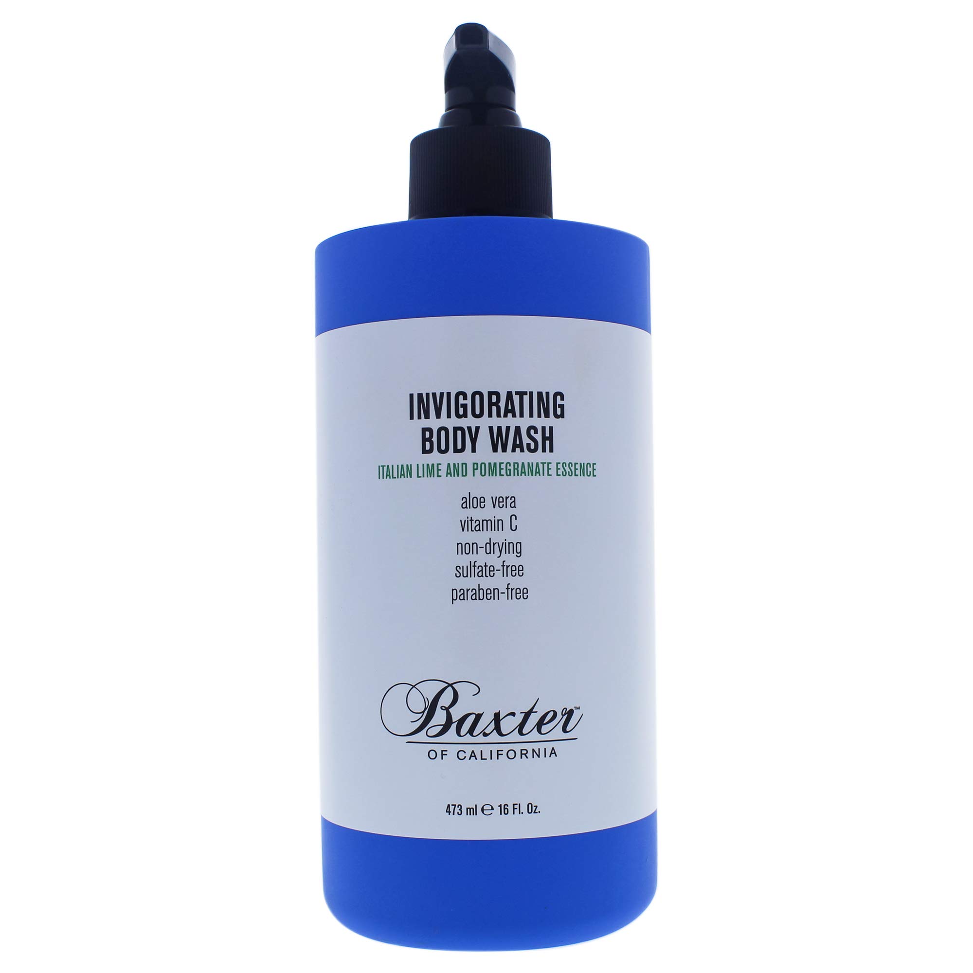 Baxter of California Invigorating Body Wash Men - Moisturising and Cleansing - Italian Lime & Pomegranate - Gel Texture Sulphate Free - 473ml