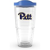Tervis Made in USA Double Walled University of Pittsburgh Panthers Insulated Tumbler Cup Keeps Drinks Cold & Hot, 24oz, Primary Logo
