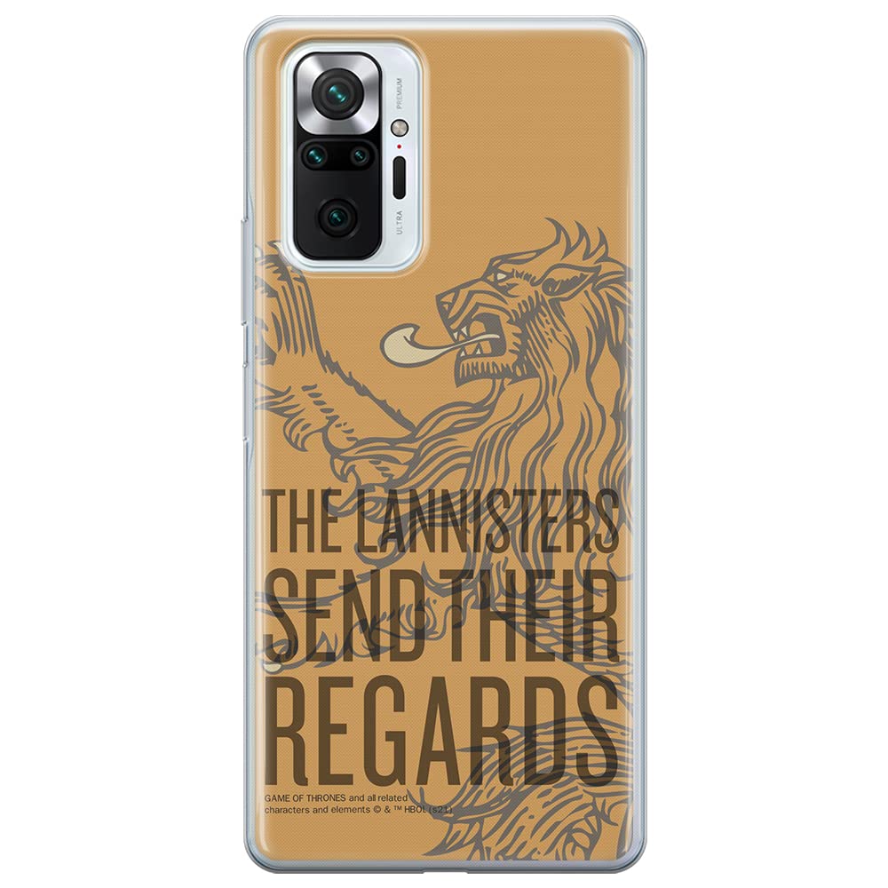 ERT GROUP mobile phone case for Xiaomi REDMI NOTE 10 PRO original and officially Licensed Game of Thrones pattern 014 optimally adapted to the shape of the mobile phone, case made of TPU