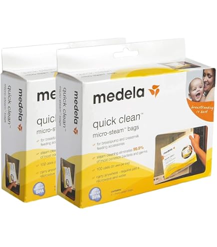 Medela -Quick clean micro-steam bags - 5 Bags per box Lot of 3 boxes 20451870243