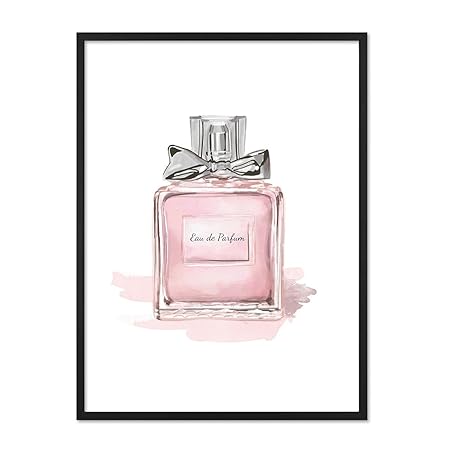 PHOTOLINI Design-Poster mit Bilderrahmen Schwarz 'Perfume' 30x40 cm Motiv Mode Dekoration Parfüm