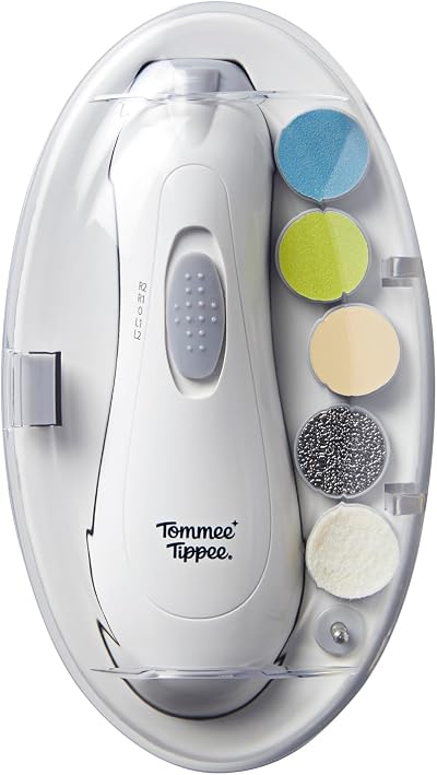 Tommee Tippee Electric Baby Nail File 6 Heads LED Adjustable Speed Direction
