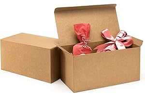 ValBox Gift Boxes 9x4.5x4.5 Inches 12 Pack Brown Recycled Paper Boxes Kraft Favor Boxes for Party, Wedding, Thanksgiving, Crafting, Bridesmaid Proposal, Easy Assemble Cardboard Boxes