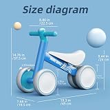 KORIMEFA Baby Balance Bike 10-24 Months 2-3 Wheels Safe First Bike view 4