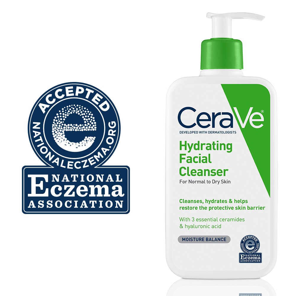 CeraVe Hydrating Face Wash | 8 Fluid Ounce | Daily Facial Cleanser for Dry Skin | Fragrance Free: Beauty