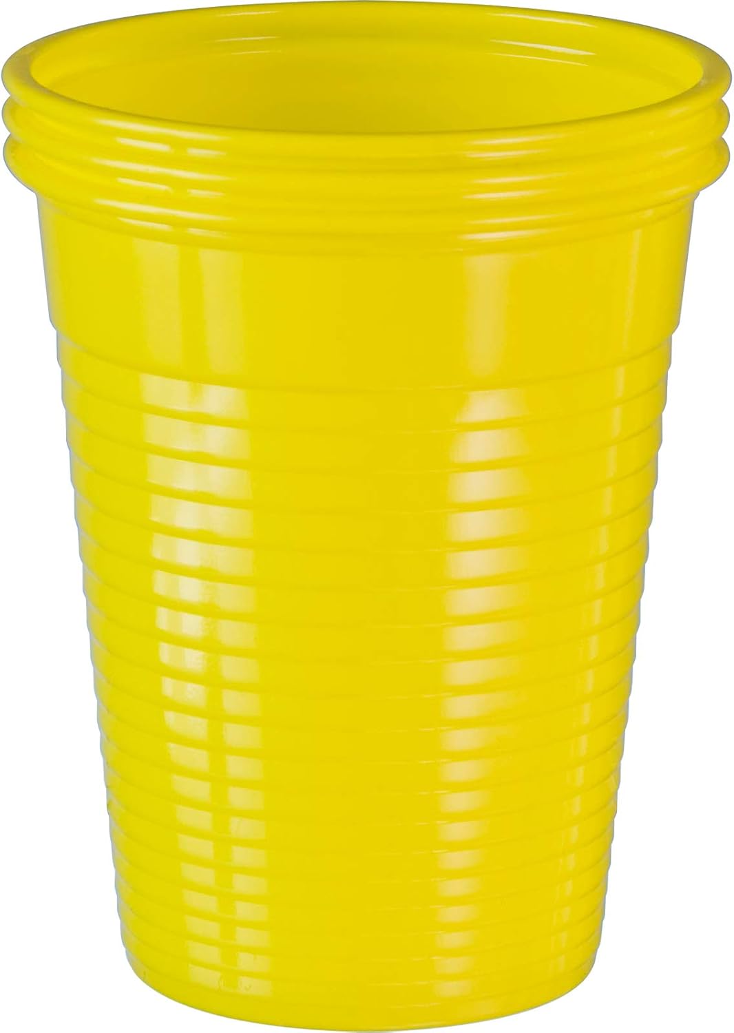 wellsamed Disposable Plastic Drinking Cups 180 ml Yellow