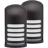 Xodus Battery Operated LED Deck/Stair Light, Motion Sensor, Bronze, 2 Pack | Illuminates steps for safer nighttime footing, motion-activated, low glow dusk to dawn, weatherproof, indoor/outdoor, timer