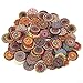 100Pcs Decorative Buttons for Crafts 1 Inch Vintage Wood Buttons with 2 Holes for DIY Sewing Craft Decorative, Mixed Pattern (25mm)
