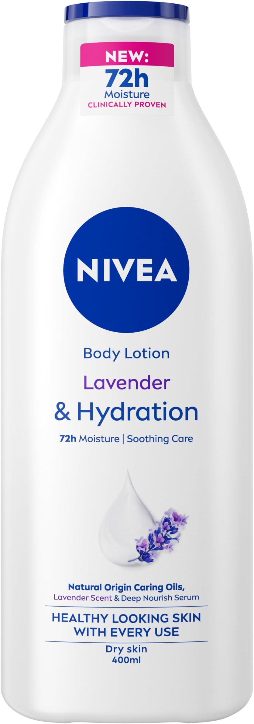 NIVEA Lavender Essentials Body Lotion 400ml Soothing 72H Hydration Dry Skin