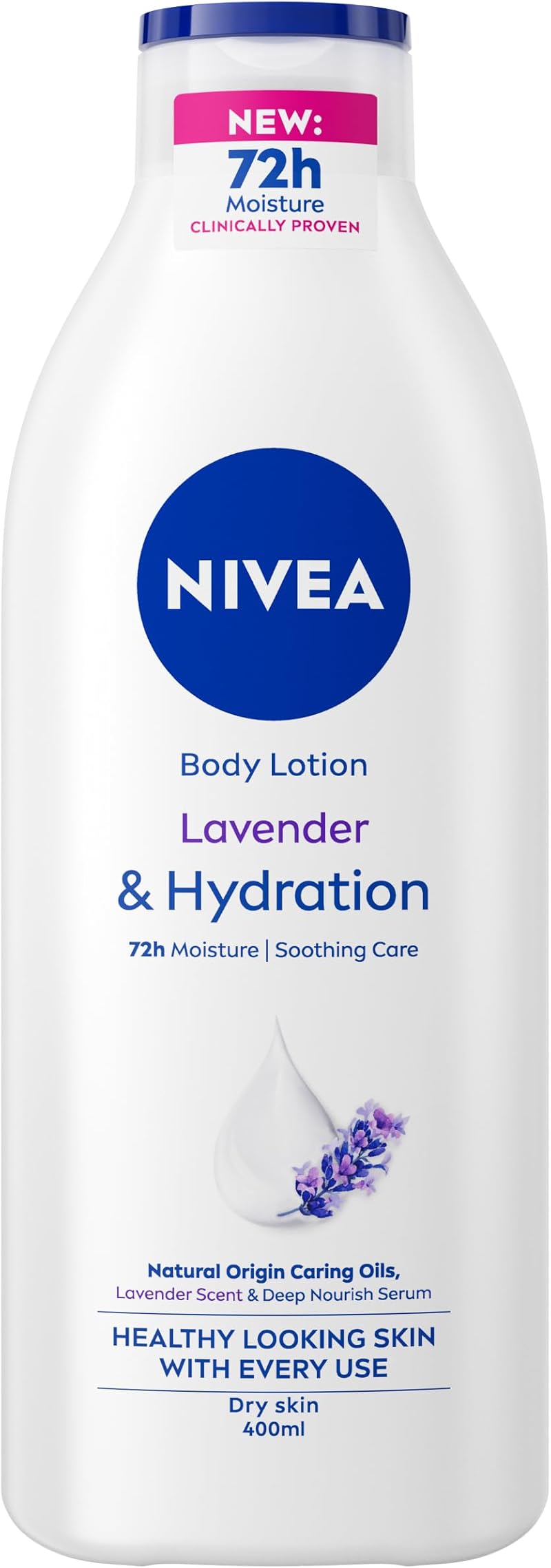 NIVEA Lavender Essentials Body Lotion 400ml Soothing 72H Hydration Dry Skin