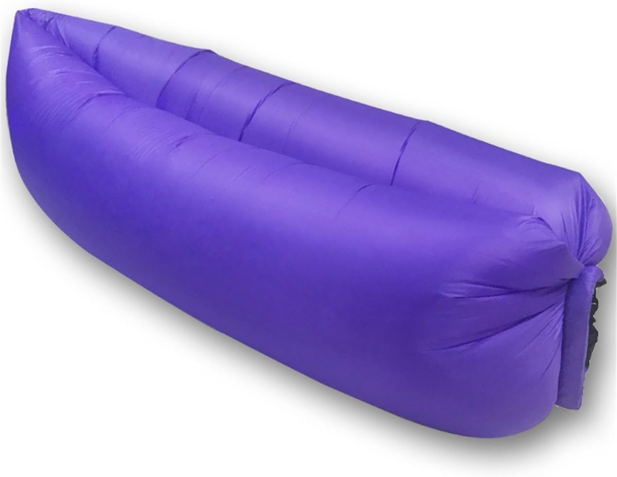 Roadacc(TM) Multipurpose Fast Inflatable Air Mattress & Portable Beach Couch Bed Sofa Made of High Strength Waterproof Nylon- Easy to Unfold and Fold Back Up Outdoor or Indoor (Purple)