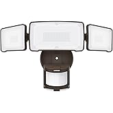 LEPOWER LED Security Light Motion Sensor Light Outdoor, 38W 4200LM Security Light, 5500K, IP65 Waterproof, 3 Head Motion Dete
