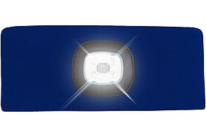 HEAD LIGHTZ Headlightz by Roq Innovation - Knit Flashlight Headband with Light - LED Headlamp - Headband Lights for Forehead - Unisex, Rechargeable