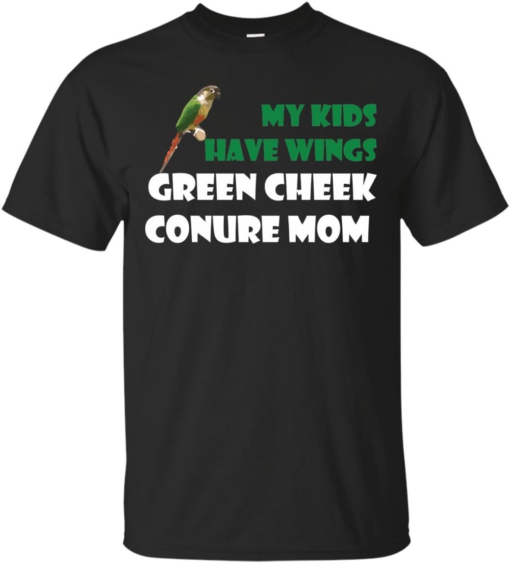 DrWigglebutts Green Cheek Conure - My Kids Have Wings, Green Cheek Conure Mom - Funny Shirt