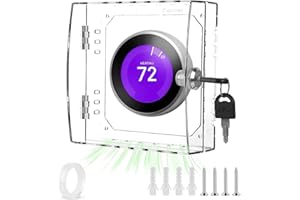 Alansxinny Thermostat Lock Box Upgrade Thickened with Key Transparent AC Lock Box Cover is Suitable for Wall thermostats, Suitable for 4.72×4.72×2 inches or Smaller