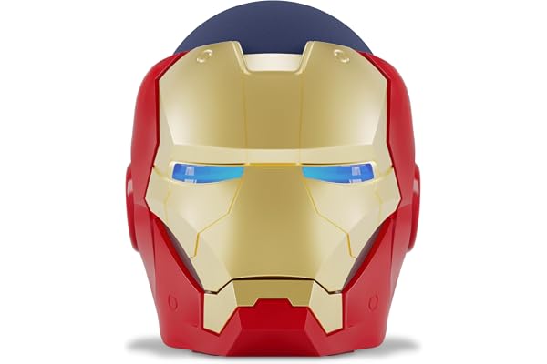 Echo Bundle: Echo Dot (5th Gen, 2022 release) | Deep Sea Blue and Limited Edition Marvel Iron Man Stand
