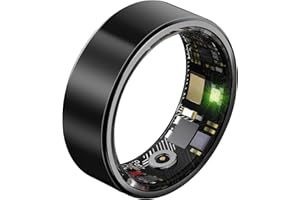 YULUCKGO Smart Ring Fitness Tracker for Men - Health Heart Rate Ring with Sleep Monitor and Blood Oxygen Tracking, No Subscription Fee, Family Care, Remote Photography,IP68 Waterproof