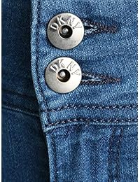 DKNY - Pantalones cortos para niña con cintura de dos botones